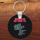 Women Do Not Have To Feminist  キーホルダー (正面)