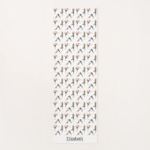 Women Doing Yoga Poses Workout Pattern And Name ヨガマット (正面)