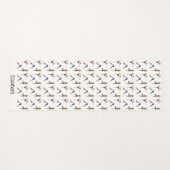 Women Doing Yoga Poses Workout Pattern And Name ヨガマット (正面(横))