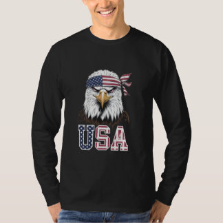 Women Eagle Kids American Men Flag Patriotic USA T Tシャツ