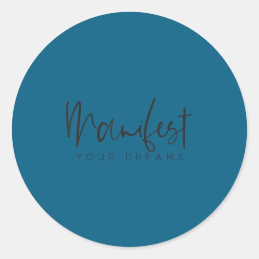 Women Entrepreneur Manifest Your Dreams Trendy Top ラウンドシール (正面)