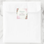 Women Floral Classic Elegant Retirement Party スクエアシール (バッグ)