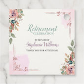 Women Floral Classic Elegant Retirement Party フェイバータグ (裏面)