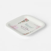 Women Floral Classic Elegant Retirement Party ペーパープレート (傾斜あり)