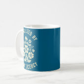 Women Floral Radicalized By Basic Decency Funny De コーヒーマグカップ (正面左)