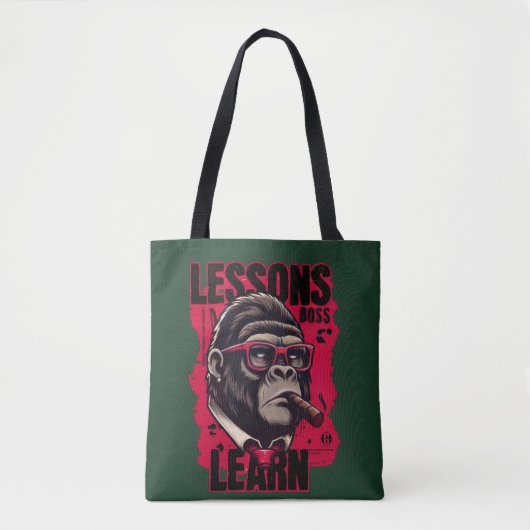 Women Gorilla Boss Lessons Learn Tote トートバッグ (正面)
