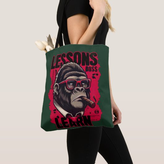 Women Gorilla Boss Lessons Learn Tote トートバッグ (クローズアップ)