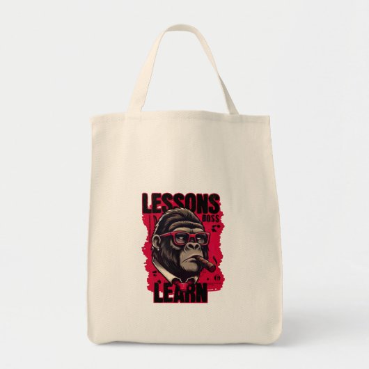 Women Gorilla Boss Lessons Learn Tote Bag トートバッグ (正面)