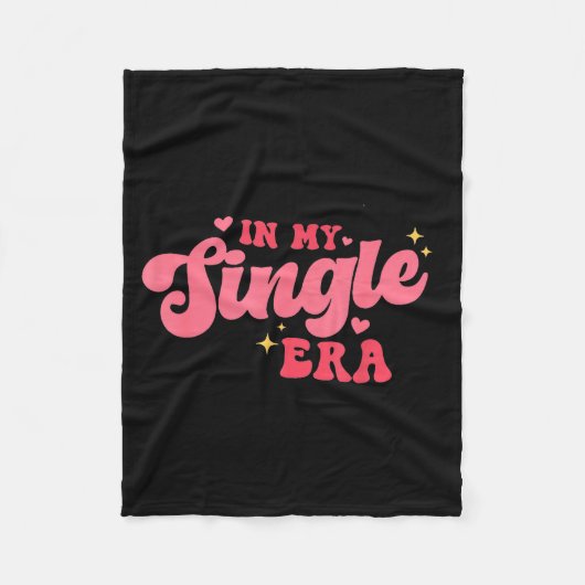 Women Groovy In My Single Era Anti-valentines Divo フリースブランケット (正面)