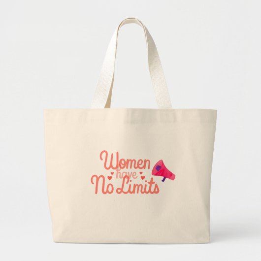 Women Have No Limits Tote Bag ラージトートバッグ (正面)