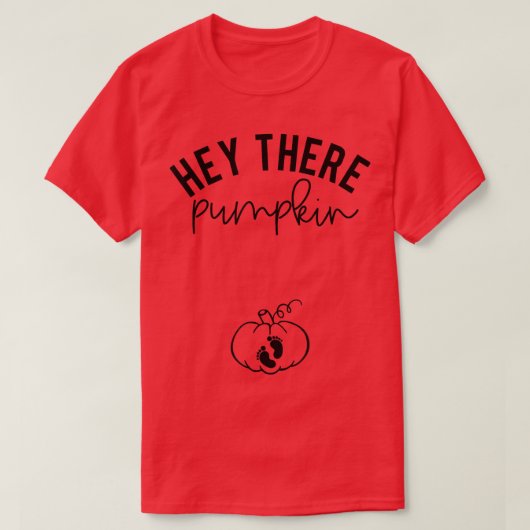 Women Hey There Pumpkin Fall Autumn Pregnancy Anno Tシャツ (デザイン正面)
