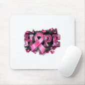 Women Hope Leopard Print Breast Cancer Awareness P マウスパッド (マウス)