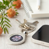 Women In Construction Retro Empowerment キーホルダー (側面)