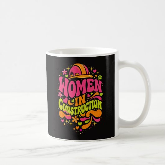 Women In Construction Retro Empowerment コーヒーマグカップ (右)