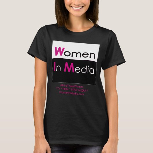 Women In Media Tシャツ黒 Tシャツ (正面)