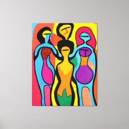 Women in Mesmerizing Art Brut サイケデリック and キャンバスプリント