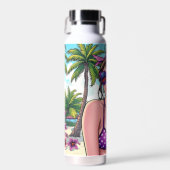 Women in Purple Bikini and Bandanna atビーチ ウォーターボトル (正面)