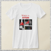 Women in Stem Black and Red Tシャツ