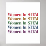 Women In Stem Science Technologyエンジニアリング数学 ポスター<br><div class="desc">学生か先生かこのおもしろいとカッコいい「Women In STEM」は、女性、母、妹、娘、姪と友達、科学、技術、エンジニアリング、数学先生と学生のためのギフトおもしろいに最適な贈り物を作る！</div>