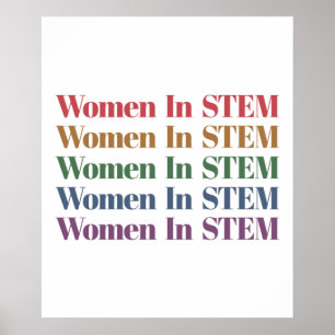 Women In Stem Science Technologyエンジニアリング数学 ポスター