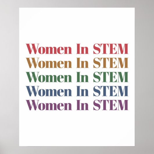 Women In Stem Science Technologyエンジニアリング数学 ポスター (正面)