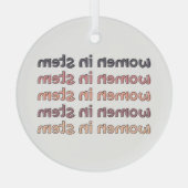 Women in Stem Steminist Stem Graduate Gives ガラスオーナメント (裏面)