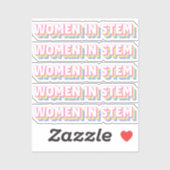 Women in STEM sticker シール (シート)