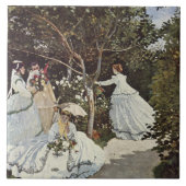 Women In The Garden by Claude Monet タイル (正面)