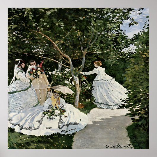 Women in the Garden by Claude Monet ポスター (正面)