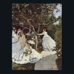Women In The Garden by Claude Monet ポスター<br><div class="desc">1866年から1867年の間にクロード・モネによって絵を描されたキャンバス上の油「Women in the Garden」の美しいプリント。クロード・モネは印象派の創始者の一フランスの人であ絵画り、作物のクリームと言える可能性がある。</div>