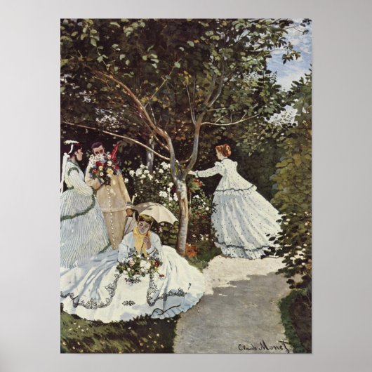 Women In The Garden by Claude Monet ポスター (正面)