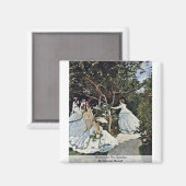 Women In The Garden By Claude Monet マグネット (正面/裏面)