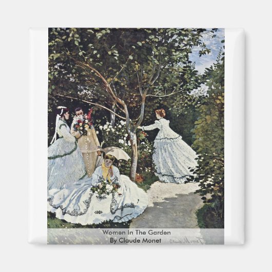 Women In The Garden By Claude Monet マグネット (正面)