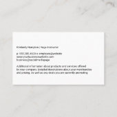 Women in Yoga Class 名刺 (裏面)