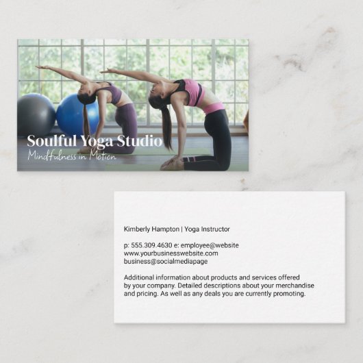 Women in Yoga Class 名刺 (正面/裏面)
