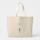 women inspiring totebag  ラージトートバッグ (裏面)