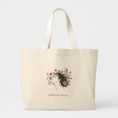 women inspiring totebag  ラージトートバッグ (正面)