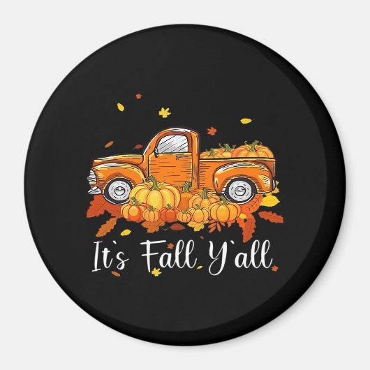 Women It’s Fall Y’all Pumpkin Autumn Tree Hello Fa マグネット (正面)