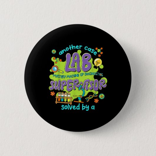 Women Lab Supervisor Lab Week 2025ヴィンテージの謎 缶バッジ (正面)