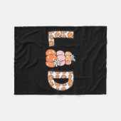 Women Labor And Delivery Nurse Fall Pumpkins Thank フリースブランケット (正面(横))