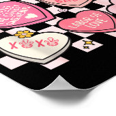 Women Labor And Delivery Nurse Hearts Candy Valent ポスター (角)