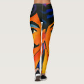 women leggings colorful design  レギンス (裏面)