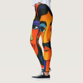 women leggings colorful design  レギンス (左)
