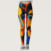 women leggings colorful design  レギンス (正面)