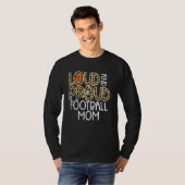 Women Leopard Loud & Proud American Football Mom F Tシャツ (正面フル)