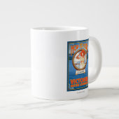 Women Liding Ferry - bcカナダビクトリア州 ジャンボコーヒーマグカップ (正面右)