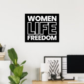Women Life Freedom - Free Iran ポスター (ホームオフィス)