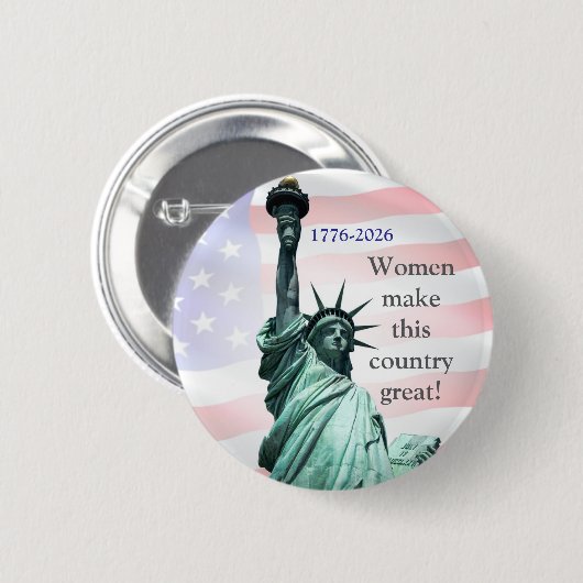 Women Make This Country Great! Button 1 缶バッジ (正面&裏面)