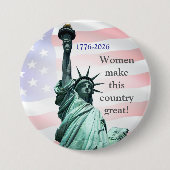 Women Make This Country Great! Button 2 缶バッジ (正面)