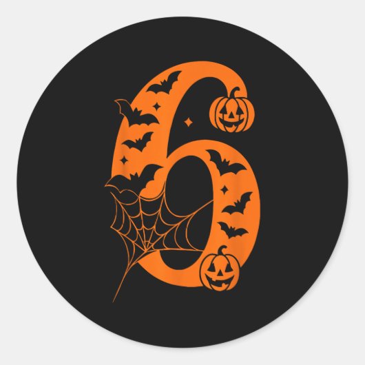 Women Men Couple Halloween Costume 6 7 Rizz Six Se ラウンドシール (正面)